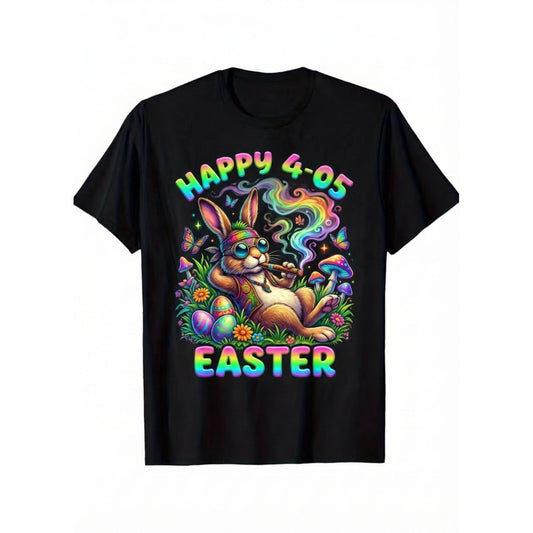 Easter Bunny Smoking T shirt Humorous Gift Idea for Men and Women