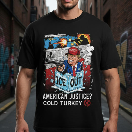 Hip Hop Anti ICE T Shirt Featuring Mexico Flag Ice Out Design