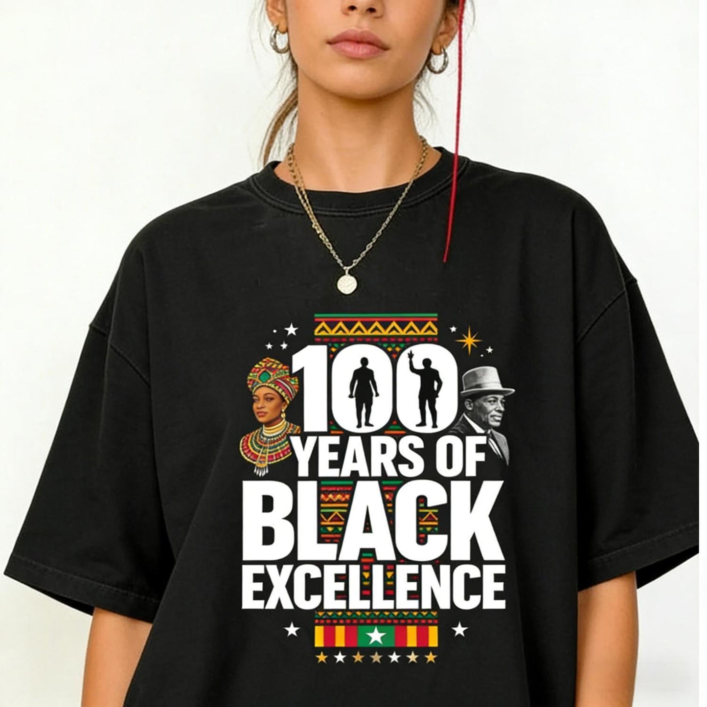Celebrating 103 Years of Black Excellence With a DoubleSided Cotton TShirt Perfect Gift for Black History Month