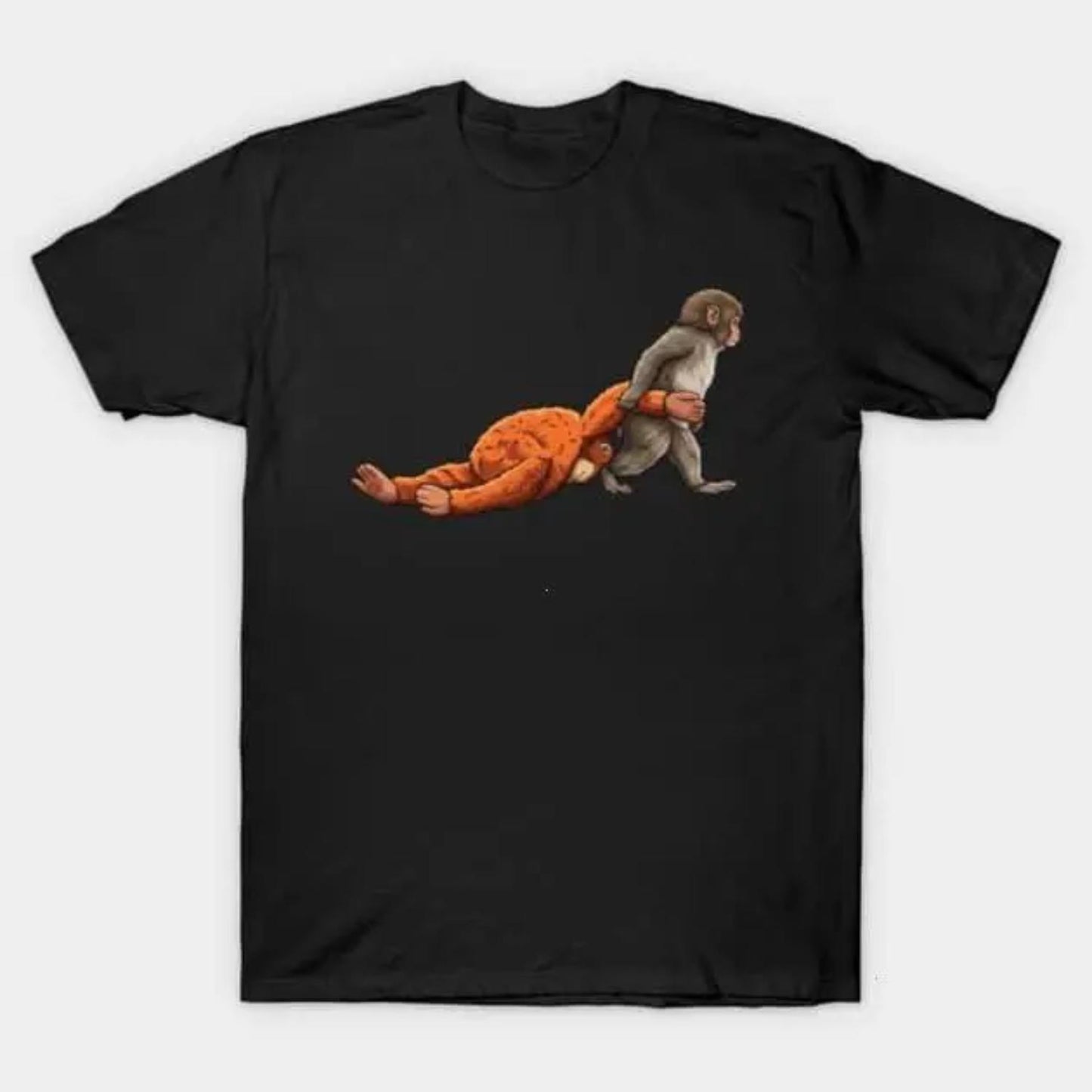 Popular Monkey TShirt Featuring Sad Baby Monkey Artwork and Trendsetting Design