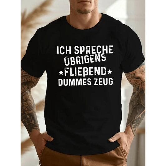 Entertaining German Crinkle Plus Size Mens T Shirt for Amusement and Comfort