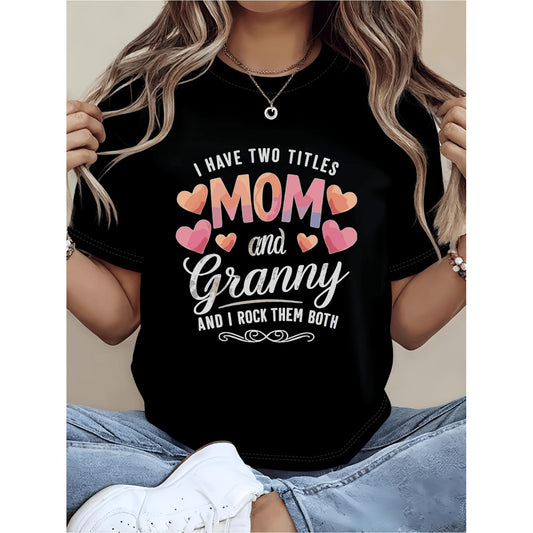 Celebrate Mother and Grandmother Titles with a Comfortable Crew Neck TShirt Embrace Family Joy and Local Delivery