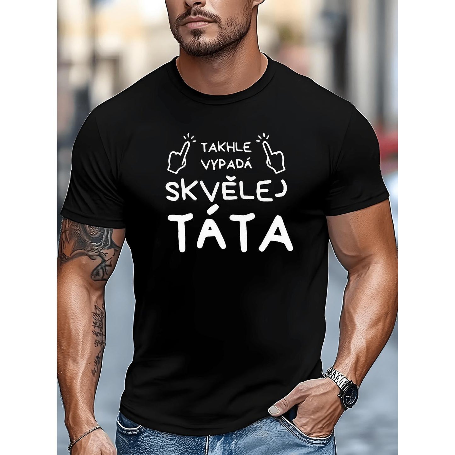 Humorous Czech Quote Men's Lightweight Summer T Shirt Casual Outdoor Wear Perfect for Czech Themed Events and Outdoor Activities