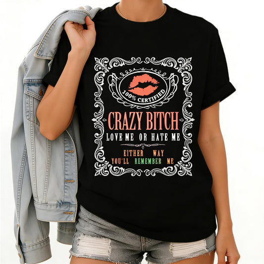 Trendy Casual Cotton Short Sleeve Tee Featuring Humorous Bold Statement Design