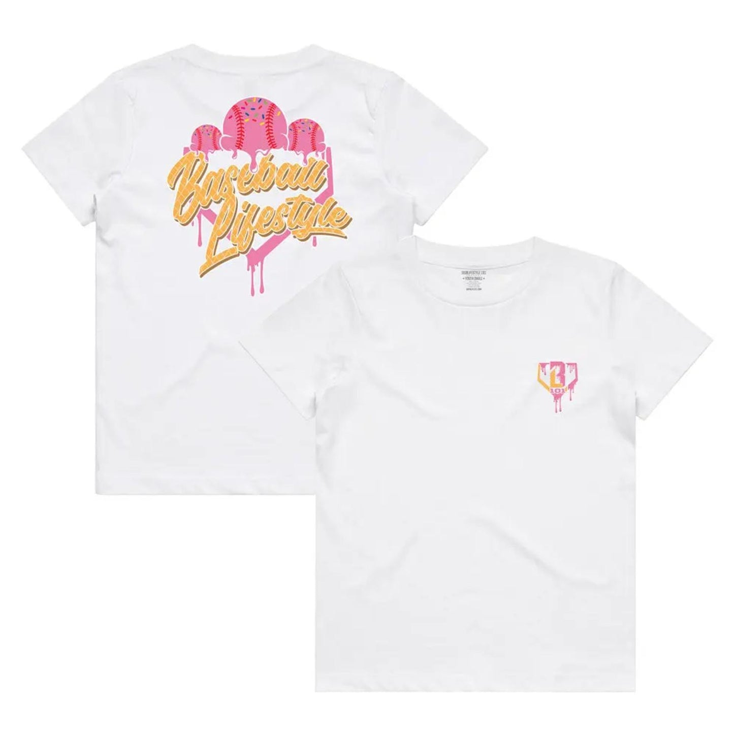 Youthful Strawberry Ice Cream T Shirt for Women's Casual Wear