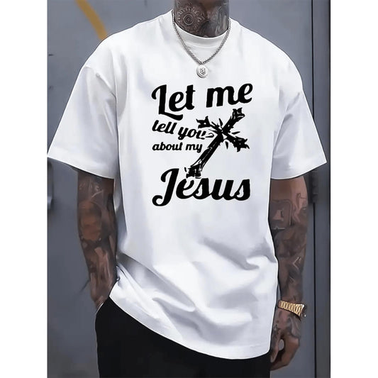 Plus Size Printed Casual Summer Short Sleeve T shirt for Men