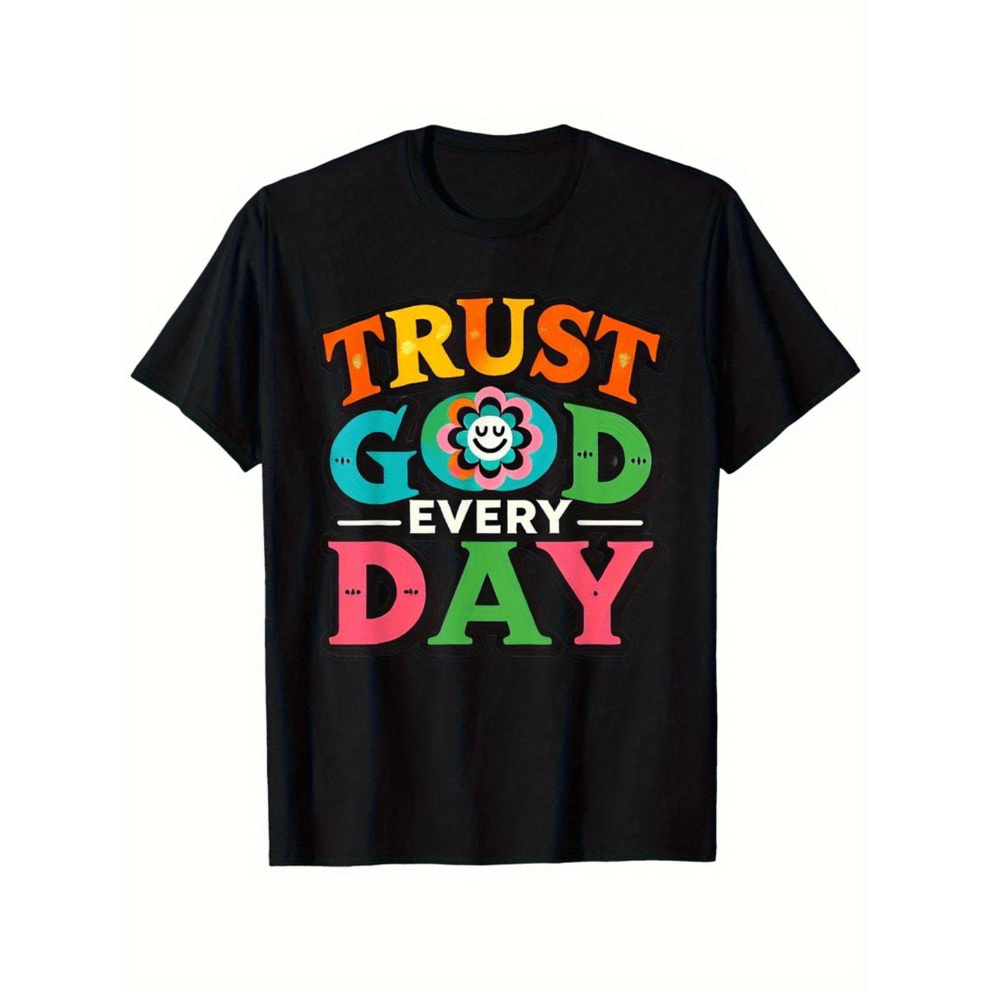 Unwavering Faith Daily Men Cotton TShirt Soft Breathable Casual Graphic Top with Vibrant Colorful Print Unisex Design Suitable for All Seasons Ideal for Faith Outdoors and Casual Wear Allseason Clothing