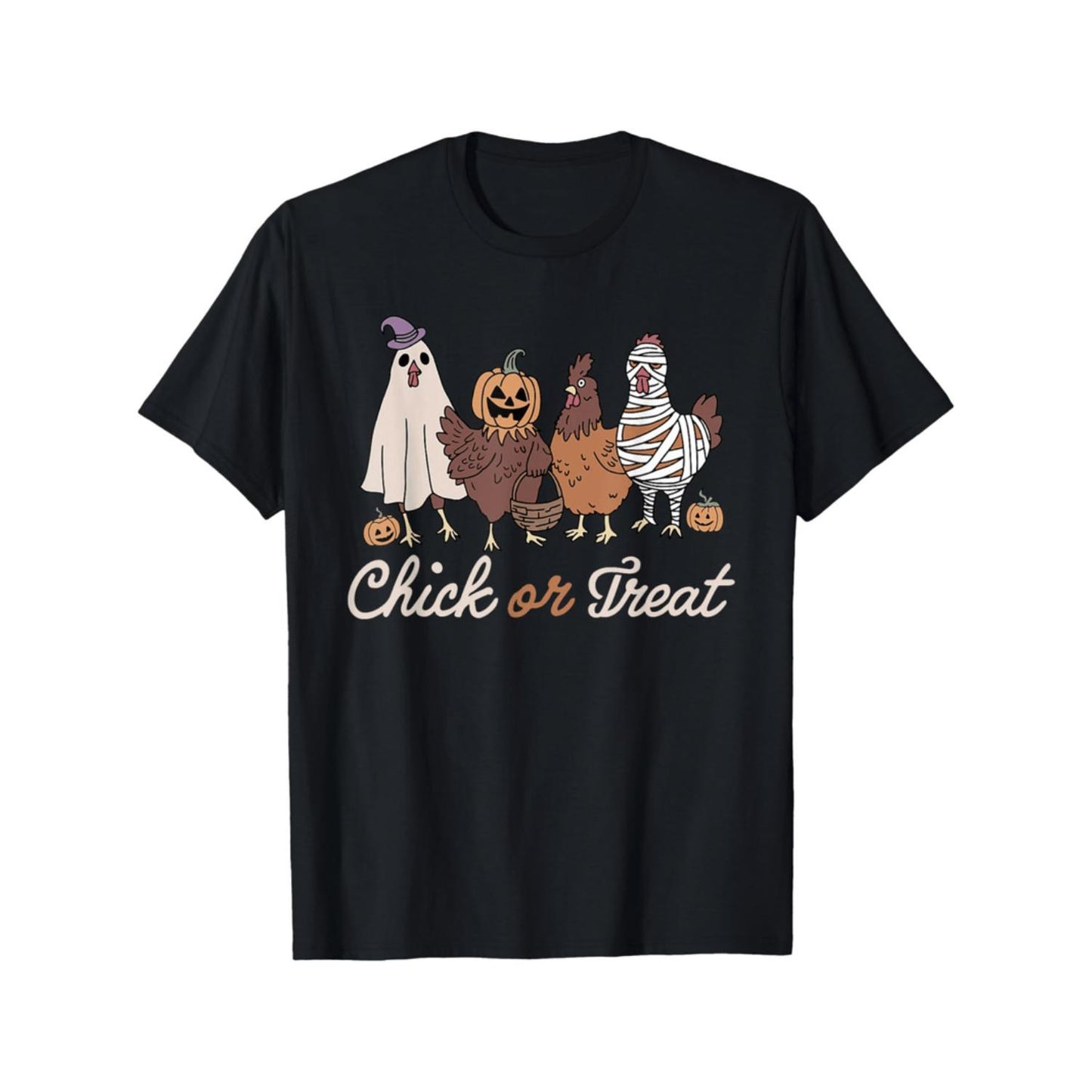 Spooky Chicken Halloween Witch T Shirt Casual Short Sleeve MenS Sport Tee