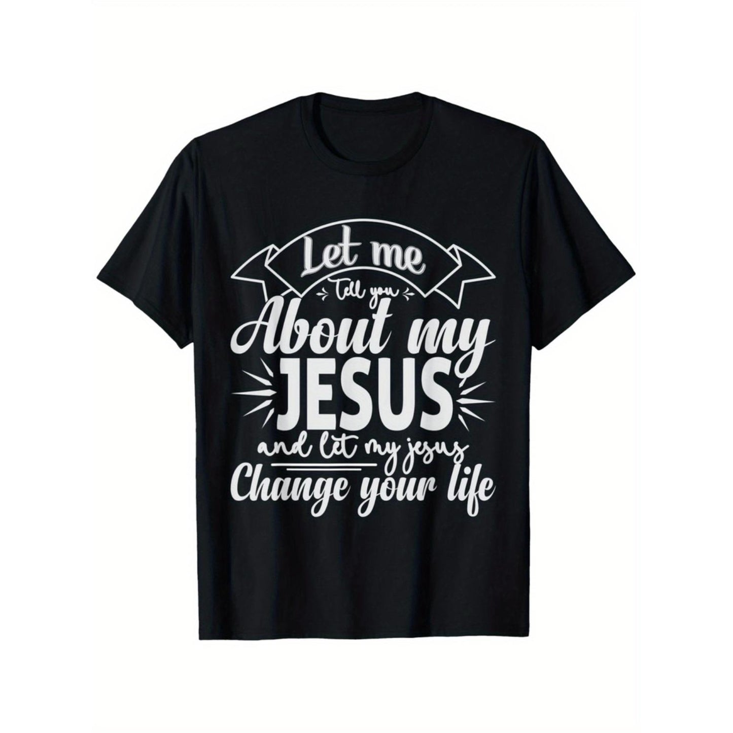 King TShirt Let Me Tell You About My Religious Graphic Tee Black with White Lettering Lightweight Christian Apparel for Church Gym Casual Attire AllSeason Comfort Fit EasyCare Faith Expression Shirt