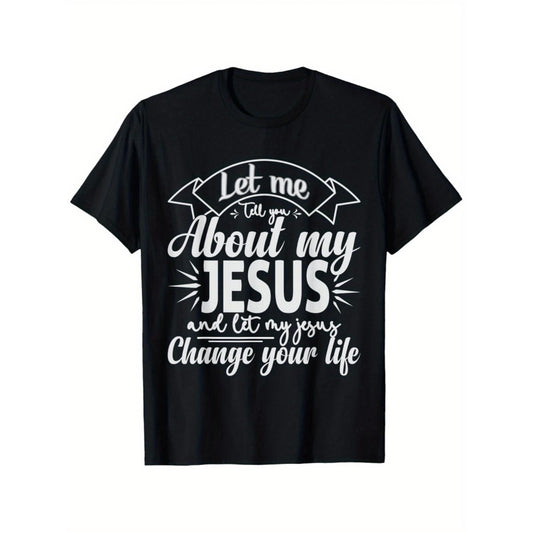 King TShirt Let Me Tell You About My Religious Graphic Tee Black with White Lettering Lightweight Christian Apparel for Church Gym Casual Attire AllSeason Comfort Fit EasyCare Faith Expression Shirt