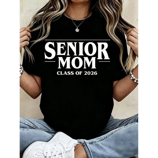Senior Class of 2026 Mom T Shirt Celebrating Graduation for Women High School Senior Year Apparel