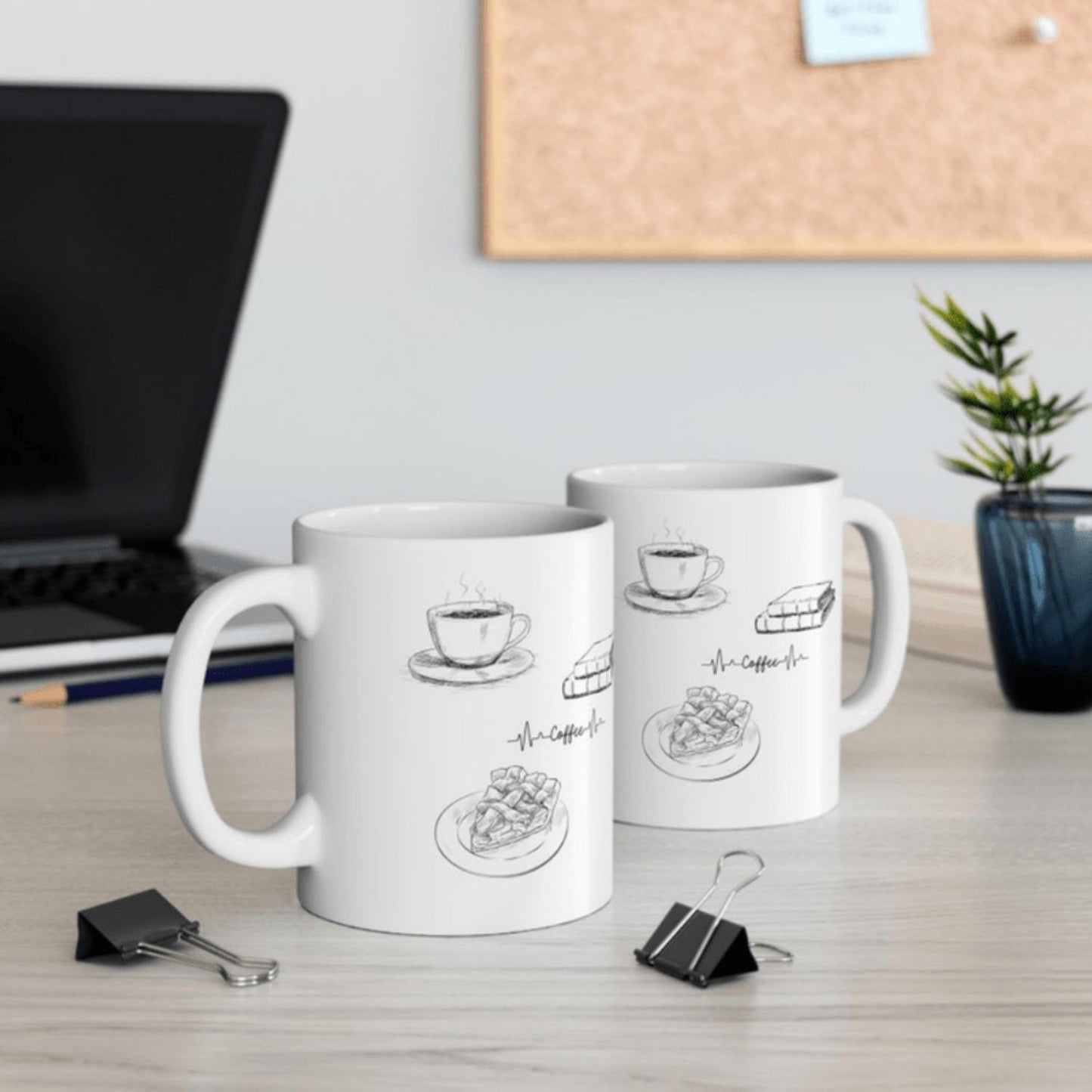 1pc, Ceramic Mugs, For MoM GiftCoffee Book Dessert Pattern White Ceramic Coffee Mug Microwave Safe Multipurpose Cup Ideal Gift for Dog Lovers and Pet Parents