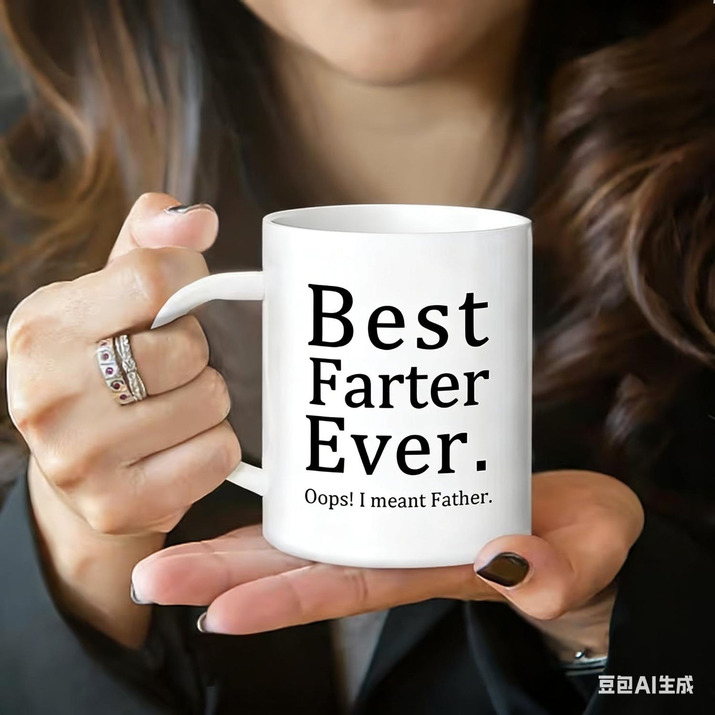 [11OZ Stainless Steel Mug] 1pc Double Wall Insulated Stainless Steel Coffee Mug | "Best Farter I Mean Father" Travel Cup, Unique Funny Gift, 11OZ, for Father's Day, Birthday, Christmas from Son, Daughter