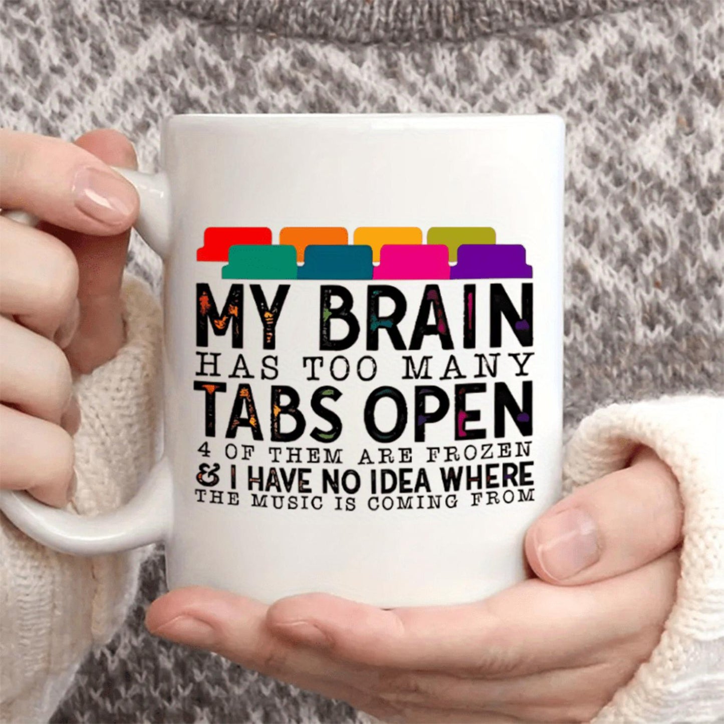 1pc White 11oz High-Grade Ceramic Campfire Coffee Mug-Funny Irony Inspirational Friends, Colleagues, Mom and Dad, Office Workbench Decoration, Valentine's Day Souvenir