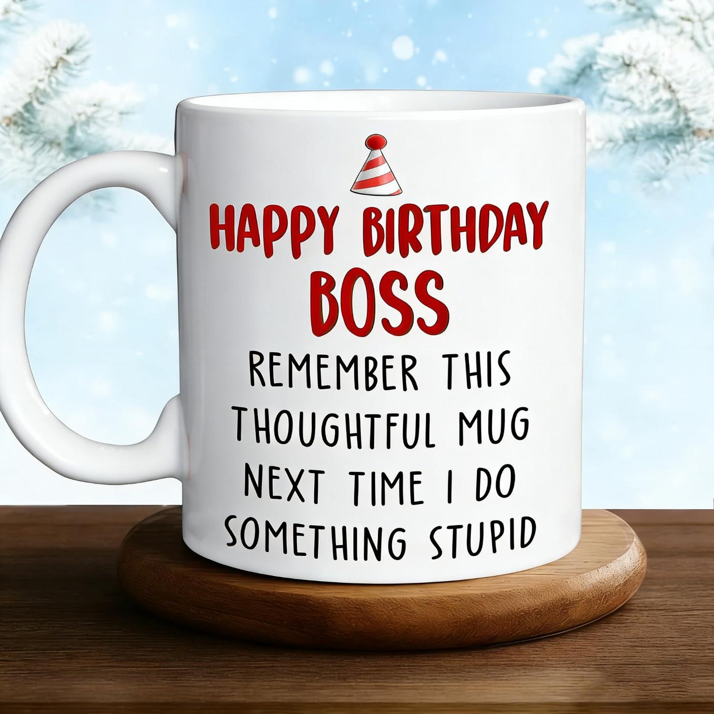 Merry Christmas Boss 11oz/15oz Ceramic Coffee Mug – Funny Office Holiday Gift, Thoughtful Employee Present, Appreciation Gift for Boss, Manager, or Mentor, Boss Lady