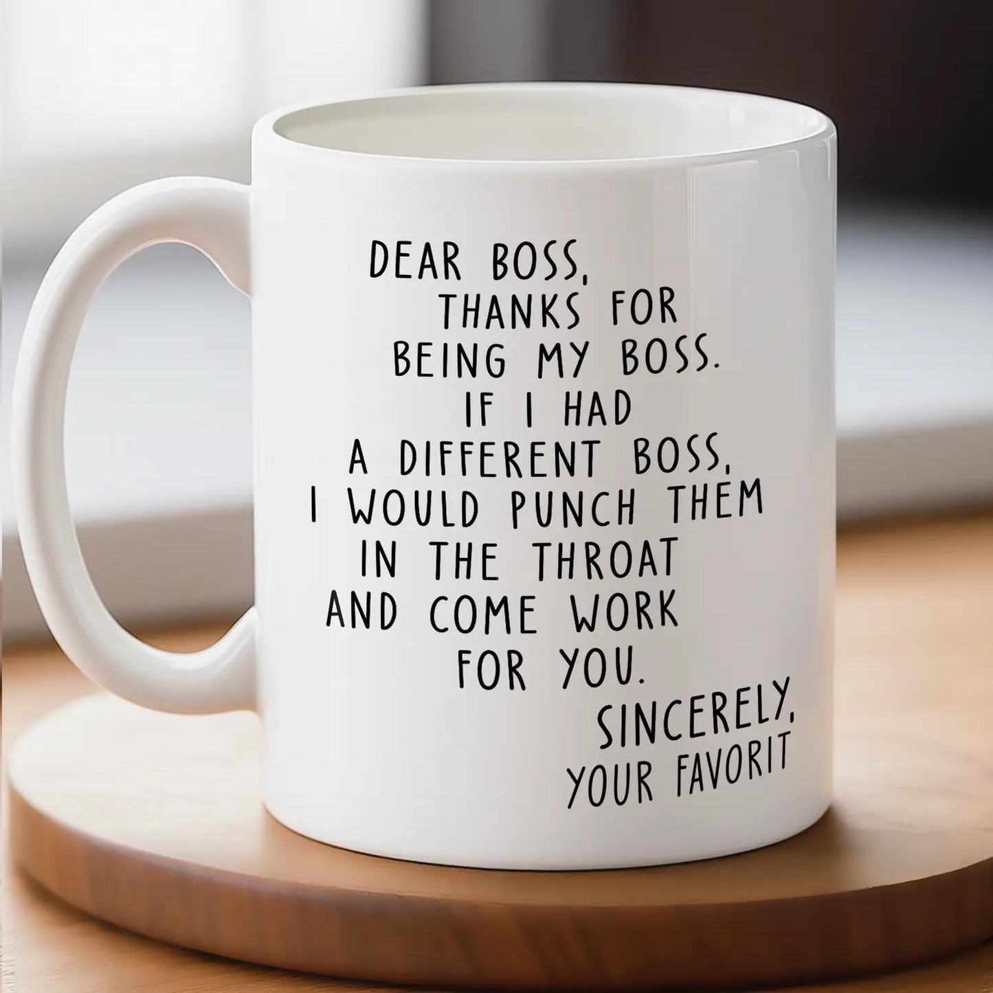 Dear Boss 11oz Ceramic Mug, Best Boss Coffee Mug, Best Boss Gifts Funny Boss Gift