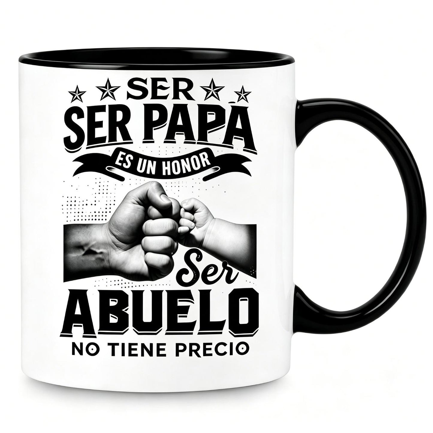 "Being Dad Is An Honor, Being Grandpa Is Priceless" Spanish Mug Meaningful Hispanic Gift for Dad & Grandpa - "Ser Papa/Abuelo" Mug Latino Grandfather Gift Mug with Heartfelt Quote
