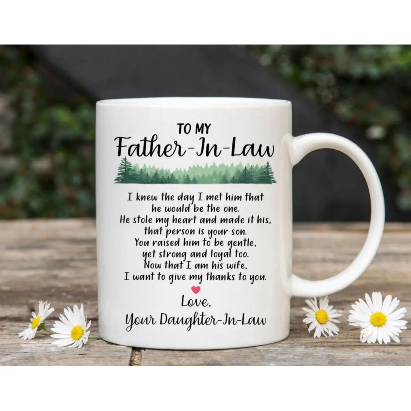 To My Father In Law Gifts, I Want To Give My Thanks To You Coffee Mug, Funny Father In Law Cup, Father Of The Groom Gifts From Bride Daughter In Law, 11 15oz Ceramic Cup