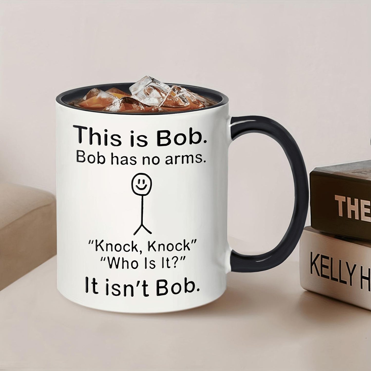 1pc, This Is Bob Funny Coffee Mug, Ceramic Coffee Cups, Water Cups, Summer Winter Drinkware, Birthday Gifts, Holiday Gifts, Valentine's Day Gifts