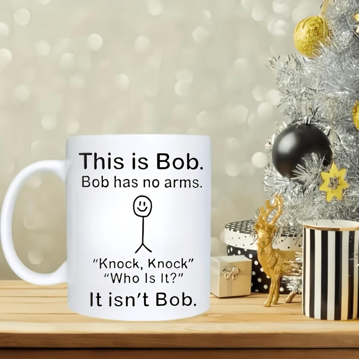 1pc, This Is Bob Funny Coffee Mug, Ceramic Coffee Cups, Water Cups, Summer Winter Drinkware, Birthday Gifts, Holiday Gifts, Valentine's Day Gifts