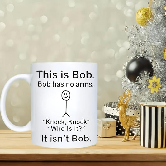 1pc, This Is Bob Funny Coffee Mug, Ceramic Coffee Cups, Water Cups, Summer Winter Drinkware, Birthday Gifts, Holiday Gifts, Valentine's Day Gifts