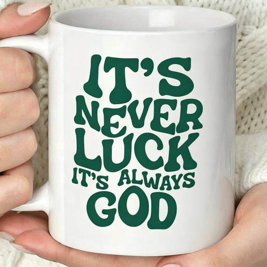 Women's Slogan Print 1pc 11Oz Ceramic Mug Reusable Coffee Cups for Daily Holiday Vacation Outdoor, Ladies Gifts Cup for All Seasons