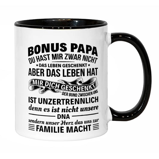 1pc German Ceramic Mug 11oz Microwave Safe Coffee Cup with Bonus Papa Design - Bilingual English/German Text, Father’s Day Gift for Stepdad, Dad, Family Matching Gift, Hand Wash Only, Family Gift Item | Humorous Mug Design | Durable Mug Design, Coffee Mug