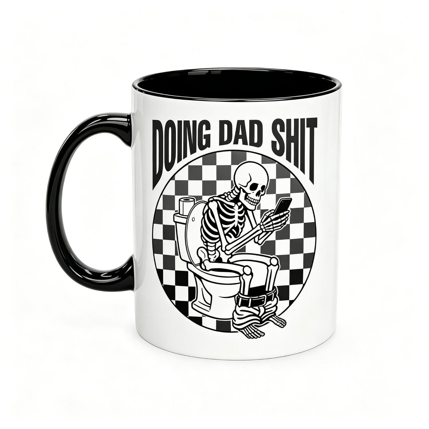 Fresh Take on Fatherhood – Doing Dad Shit Ceramic Cup, Humorous Gift for Every Dad