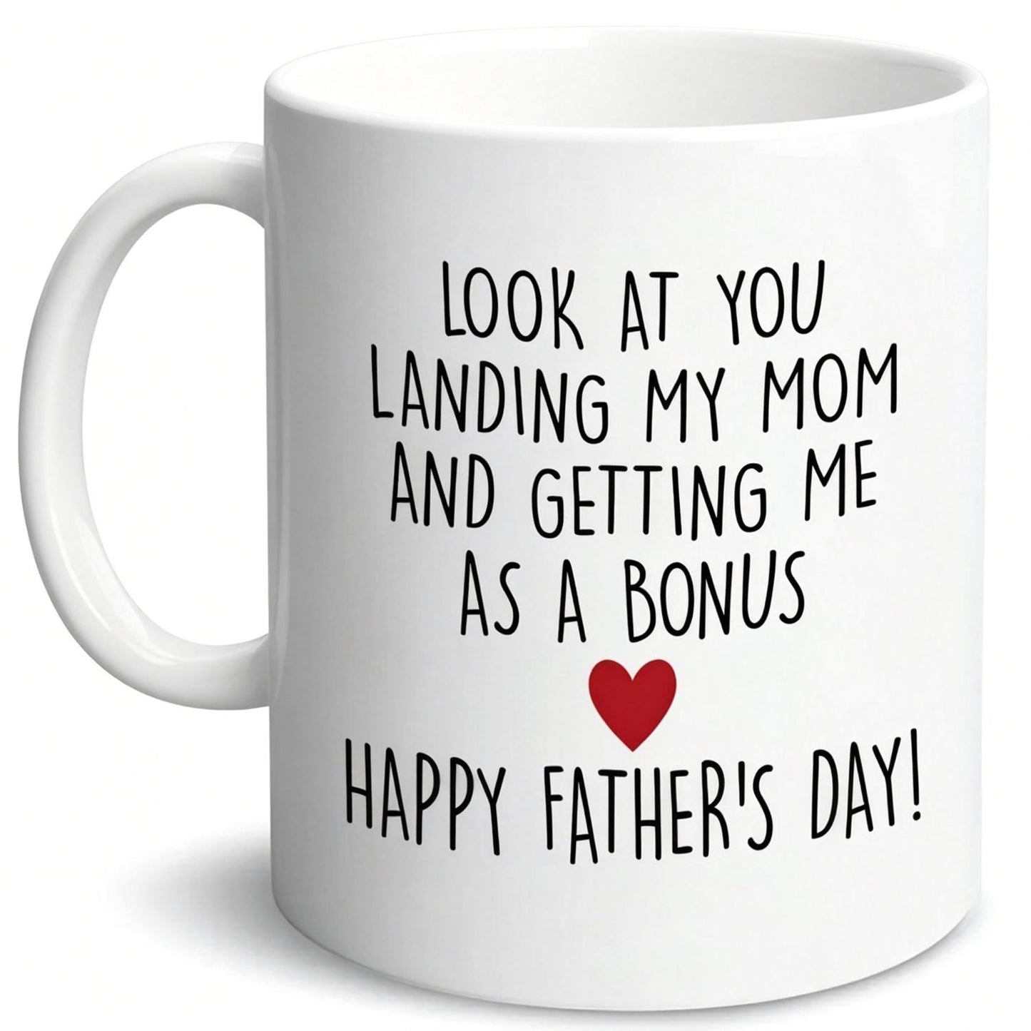 Happy Father's Day Ceramic Mug, Father's Day Gifts, Gift For Bonus Dad, Funny Stepdad Coffee Mug, Bonus Child Gift Idea