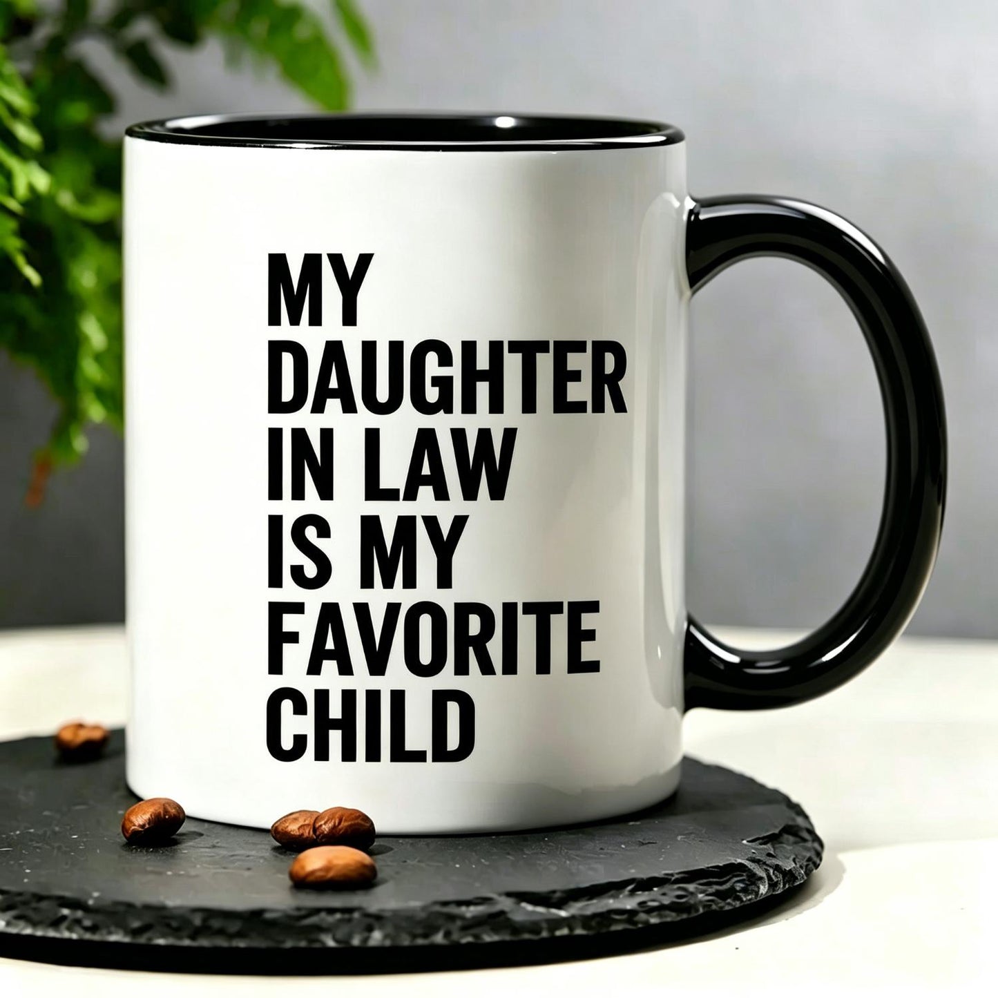 Happy Fathers Day My Daughter In Law Is My Favorite Child 100 Cotton 1pc 11Oz Ceramic Mug Reusable Coffee Cups