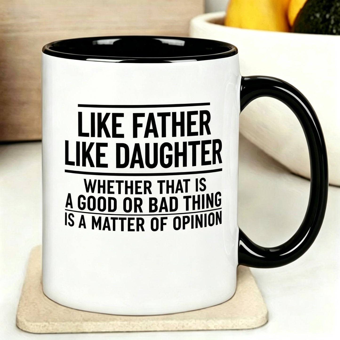 Father And Daughter Matching 11Oz Ceramic Mug Like Father Like Daughter Reusable Coffee Cups Perfect Gift For Dads Day