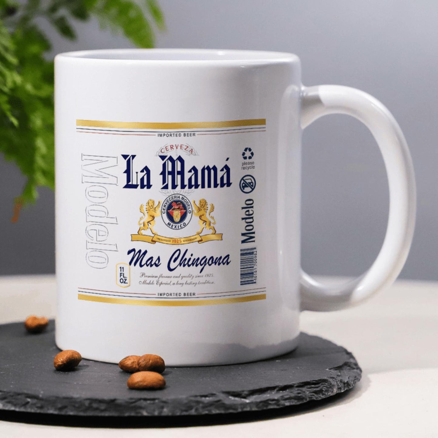 1pc, 3A Grade,LAMAMA Mas Chingon,Humorous mug gift for mon, 11oz ceramic water glass, beer glass,ideal birthday/New Year/Mother's Day gift, perfect for office/family women, mon, wife, grandma
