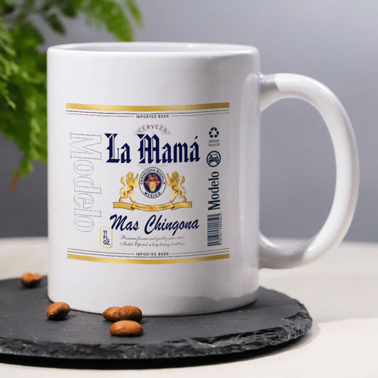 1pc, 3A Grade,LAMAMA Mas Chingon,Humorous mug gift for mon, 11oz ceramic water glass, beer glass,ideal birthday/New Year/Mother's Day gift, perfect for office/family women, mon, wife, grandma