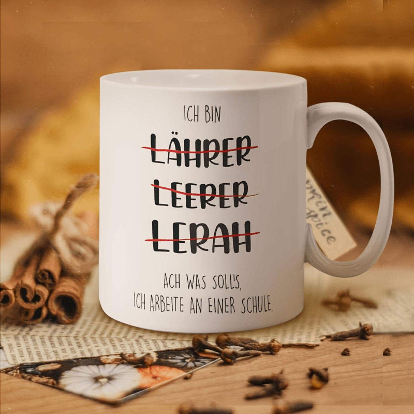 1pc German Teacher Humor 11oz Ceramic Coffee Mug - Reusable, Recyclable White & Black Cup with Funny Phrase, Ideal for School, Perfect Birthday Gift, Hand Wash Only, School Coffee Mug | Playful Phrase Mug | Microwave Safe Mu