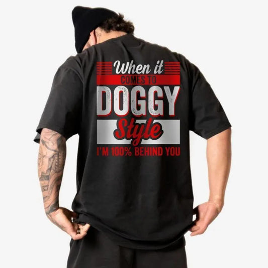 Stylish Printed Letter Crewneck T Shirts with Back Design Vintage Retro Graphic Tees