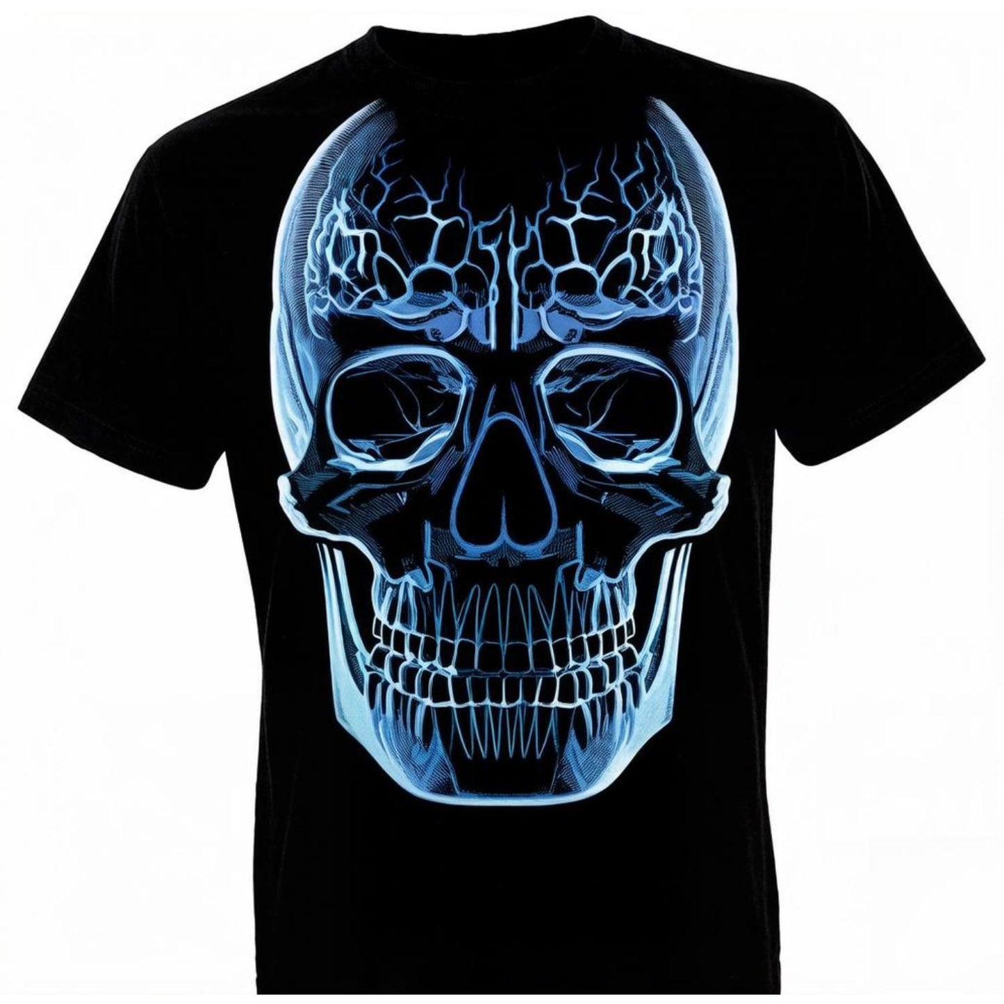 Glass Skull T Shirt Design for Unique Skull Art and EyeCatching Fashion