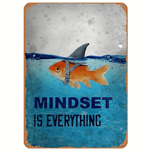 Mindset Determines Everything Goldfish Home Decoration Painting Inspirational Poster Creative Gifts Prints 8 X 12 Inches Happy Eid al-Adha