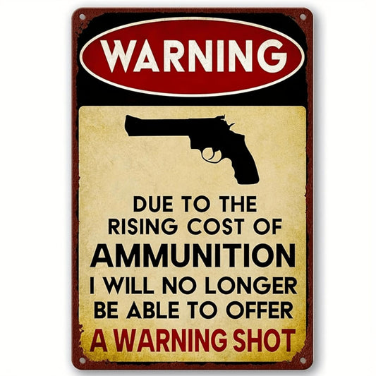 1pc Vintage Garage Sign: Funny Man Cave Warning Sign, 8x12 Inch Metal Tin Sign for Bar Decor, Home Decor, Man Cave Rules Sign