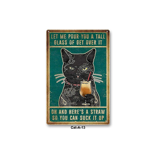 Retro Tin Metal Sign Vintage Wall Art for Home Bar Cafe Restaurant Kitchen Living Room Man Cave Game Room or Entertainment Area Decoration