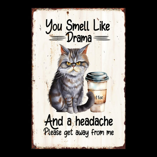 Vintage Animal Metal Wall Art with Inspirational Messages and Fun Quotes, 2D Flat Design, Perfect for Living Room, Bar, or Cafe