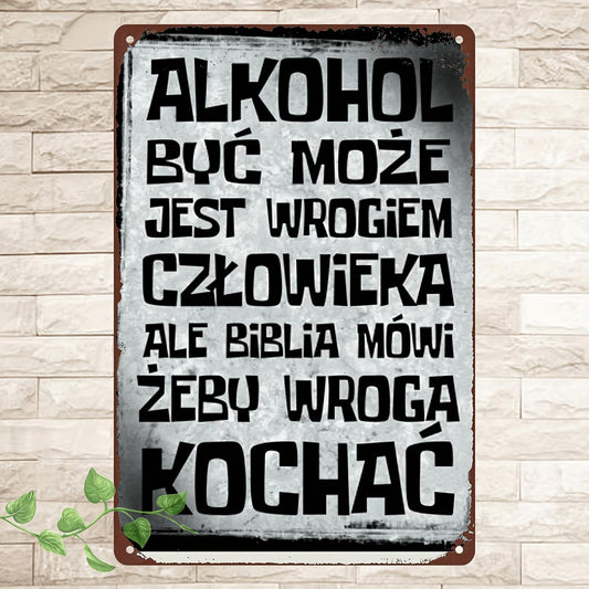 2D Flat, 1pc Vintage Aluminum Sign - Funny & Motivational Wall Art for Home, Bar, Cafe, or Pub | Waterproof & Dustproof | Perfect Holiday Gift, Room Decor, or Christmas Ornament