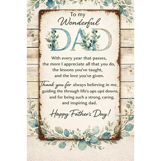 You'll Be My Hero Rustic Metal Sign - Sentimental Father's Day Gift From Daughter