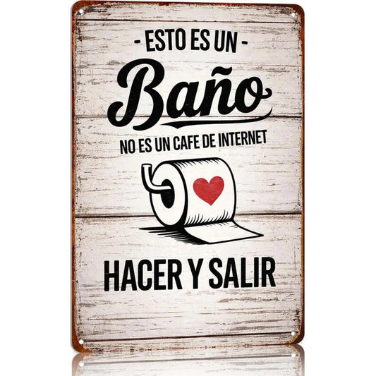 Retro Metal Toilet Sign - 8x12 In Humorous Toilet Paper Design Aluminum-Based Iron Wall Hanging, Easy To Hang, No Electricity, Country-Inspired Adorable Home Decor, Decorating My Apartment Plaques & Signs, Country-Inspired Home Signs
