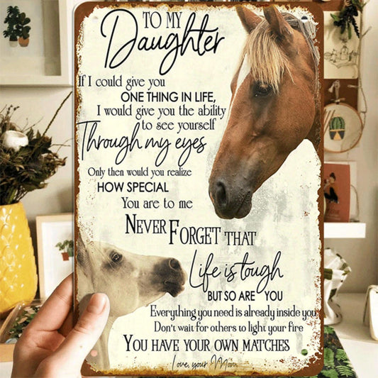 Rustic Waterproof Iron Metal Sign - 1pc, 8X12 inches (20X30 cm), Indoor/Outdoor Decor, Pre-Punched for Easy Hanging, Perfect Christmas Gift!