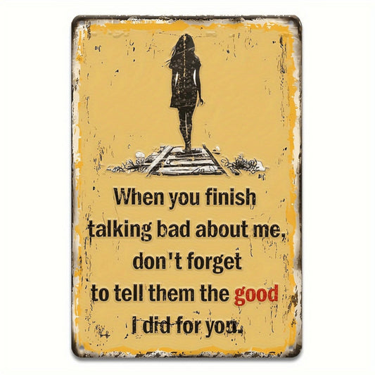 [Vintage Metal Sign] Vintage Metal Sign - Inspirational Quote "Remember the Good" Decorative Plaque for Home, Garage, Man Cave - Multipurpose Wall Art with Easy Hanging, No Electricity Needed, Iron Vintage Style Decor